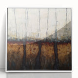 Rustic Abstract Tree Canvas Art - Modern Earthy Wall Décor