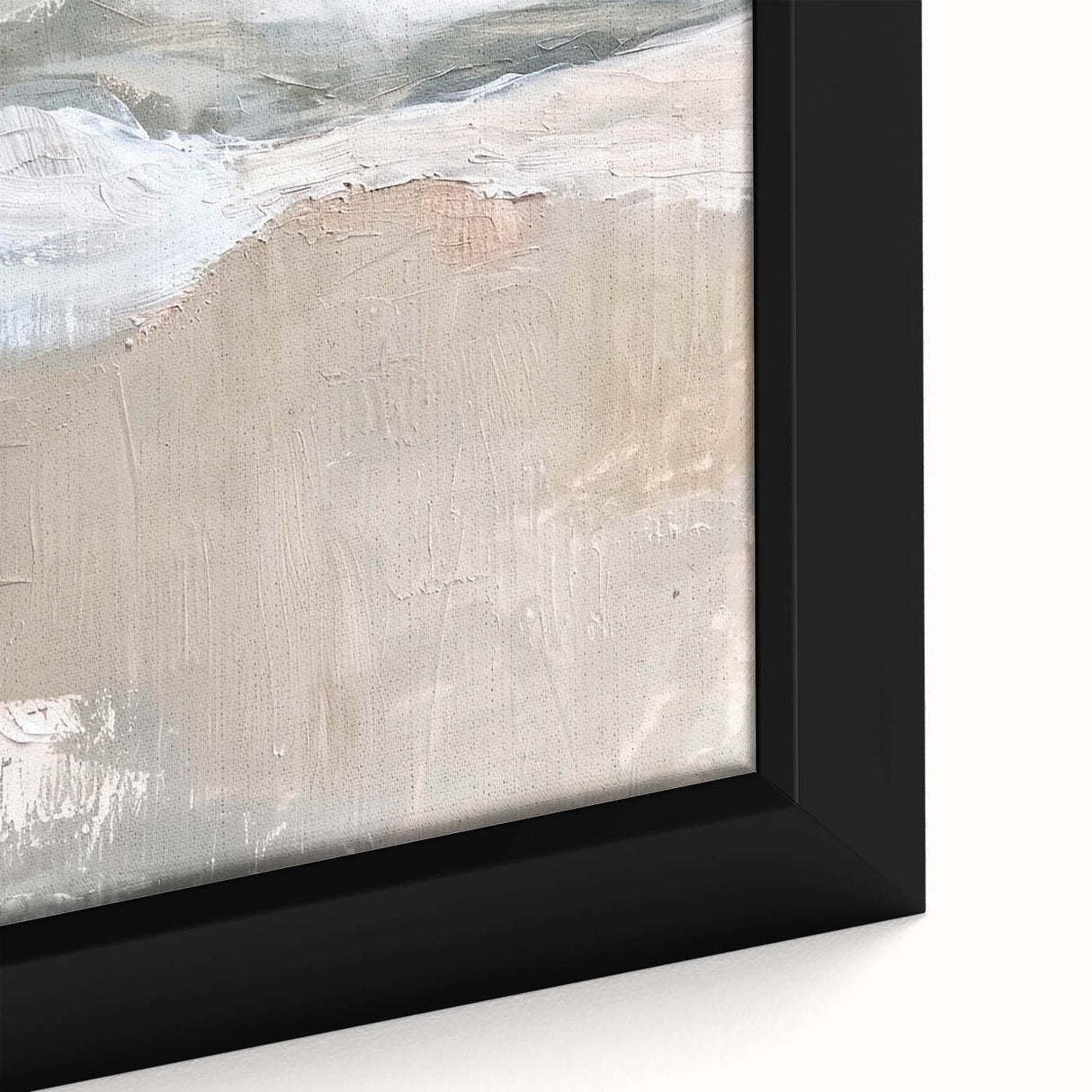 Abstract minimalist wall art featuring soft pastel colors and geometric shapes, elegantly framed for modern decor, adding a touch of sophistication to any space.