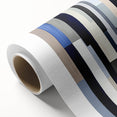 Geometric Abstract Wall Decor – Modern Navy, Gray & Beige Canvas