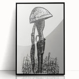 Expressionist Art - Rifle with Helmet in a Field by Leo Gestel