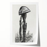 Expressionist Art - Rifle with Helmet in a Field by Leo Gestel