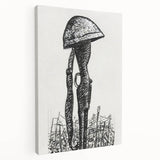 Expressionist Art - Rifle with Helmet in a Field by Leo Gestel