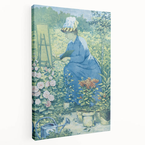 Impressionist Wall Art - Jeanne Gonzales Painting in the Garden Print