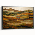Black and white landscape painting on framed canvas depicting a fall scene, suitable for bedroom decor.