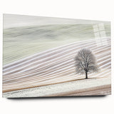 Abstract landscape artwork on acrylic glass showcasing vibrant colors and smooth textures, designed to enhance modern interiors. Ideal for contemporary decor.