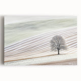 Abstract landscape stretched canvas art showcasing vibrant blue, green, and gold hues, ideal for modern home decor and artistic interiors. The painting's fluid lines create a tranquil and inspiring atmosphere, perfect for enhancing living spaces or offices.