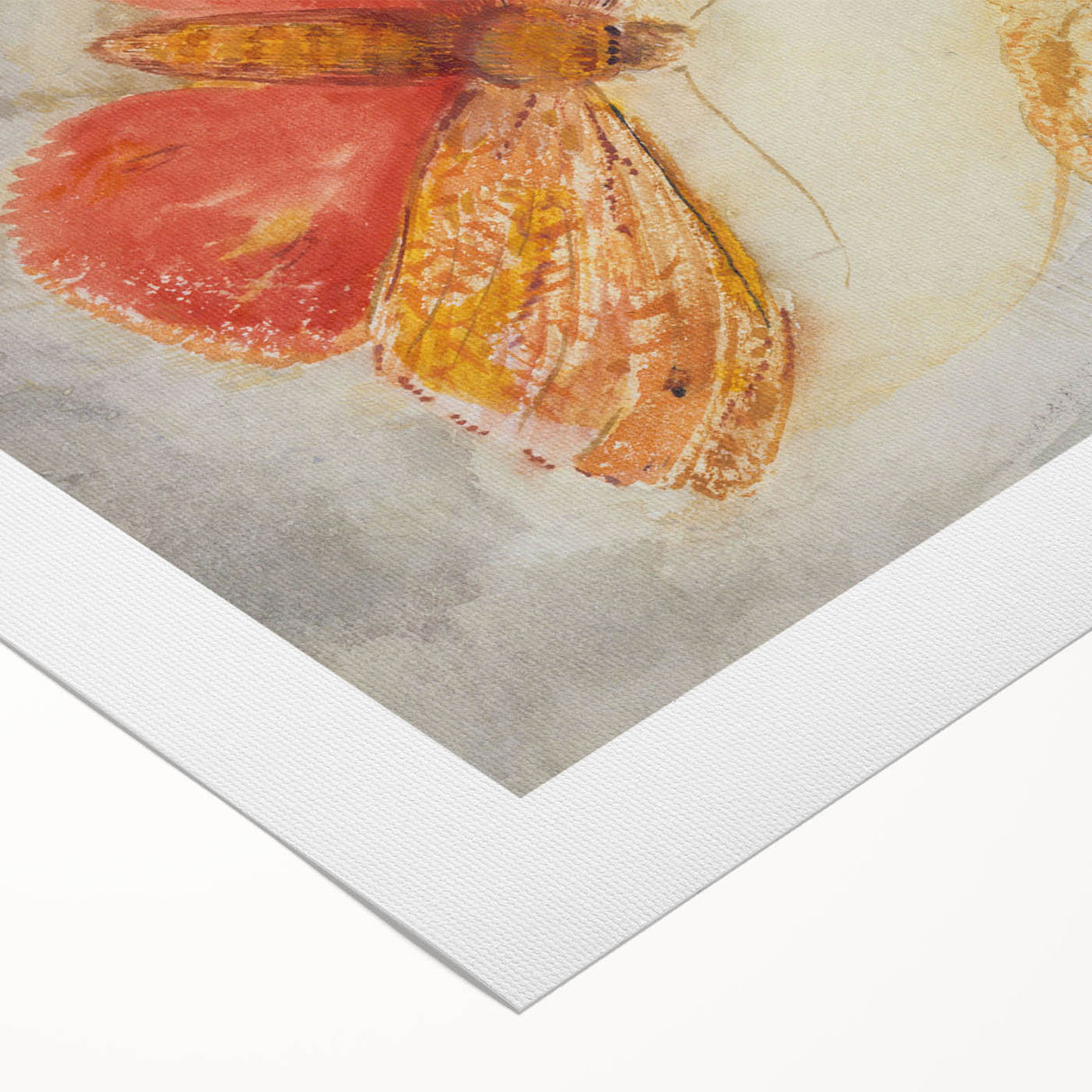 Whimsical Butterfly Wall Art - Dreamy Pastel Nature Decor with Flowers
