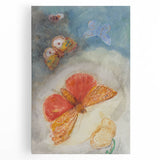 Whimsical Butterfly Wall Art - Dreamy Pastel Nature Decor with Flowers
