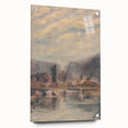Twilight Pond Realism Art Print - Elegant Realism Canvas Wall Decor