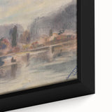 Twilight Pond Realism Art Print - Elegant Realism Canvas Wall Decor