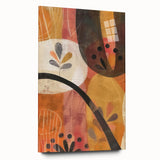 Large abstract wall art depicting autumnal hues on acrylic glass.
