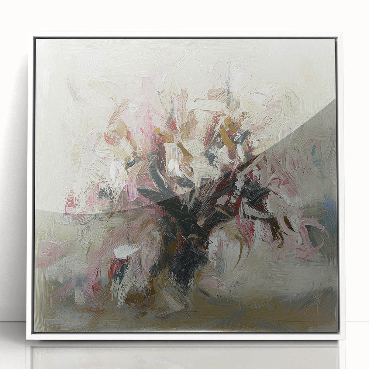 Canvas Art for Dining Area - Abstract Floral Wall Print