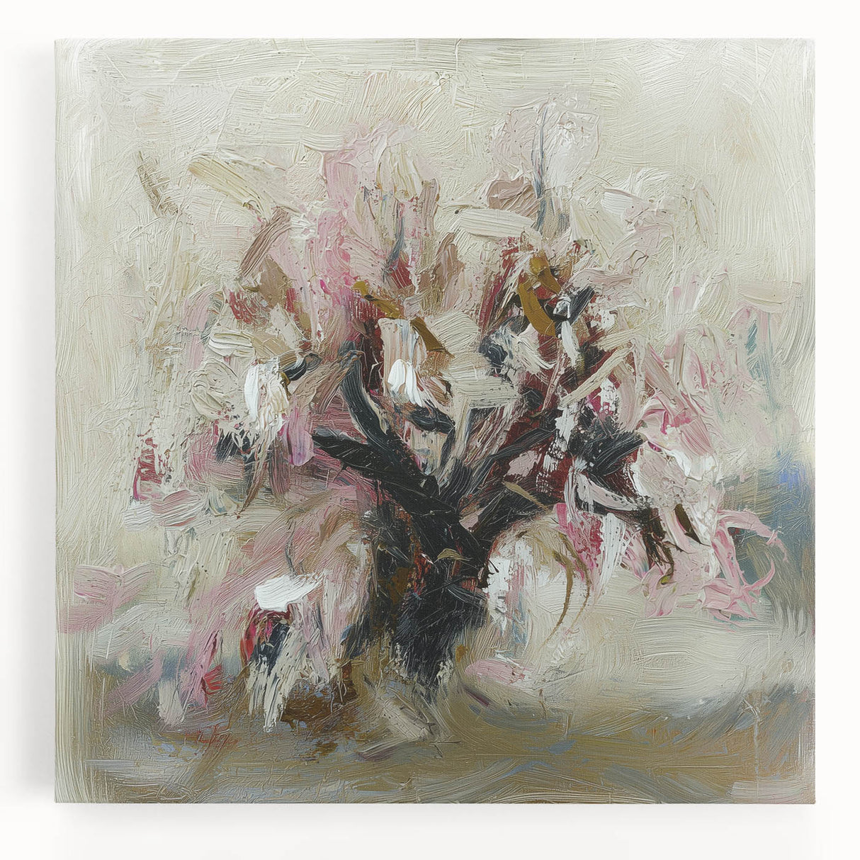 Canvas Art for Dining Area - Abstract Floral Wall Print