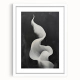 Abstract minimalist wall art framed in white, showcasing geometric shapes in soft pastel colors, perfect for modern decor. Ideal for artistic home styling.