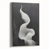 Framed minimalist abstract wall art in silver, showcasing geometric shapes and soft color gradients, perfect for modern home decor and artistic interiors.