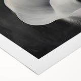 Abstract minimalist wall art on rolled canvas showcasing soft pastel colors with geometric shapes, elegantly packaged in a protective cardboard tube for easy display.