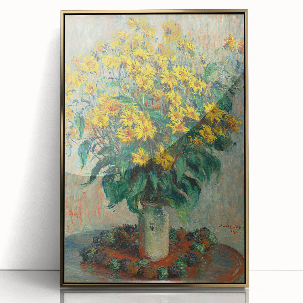 Impressionism Wall Art - Jerusalem Artichoke Flowers by Claude Monet Print