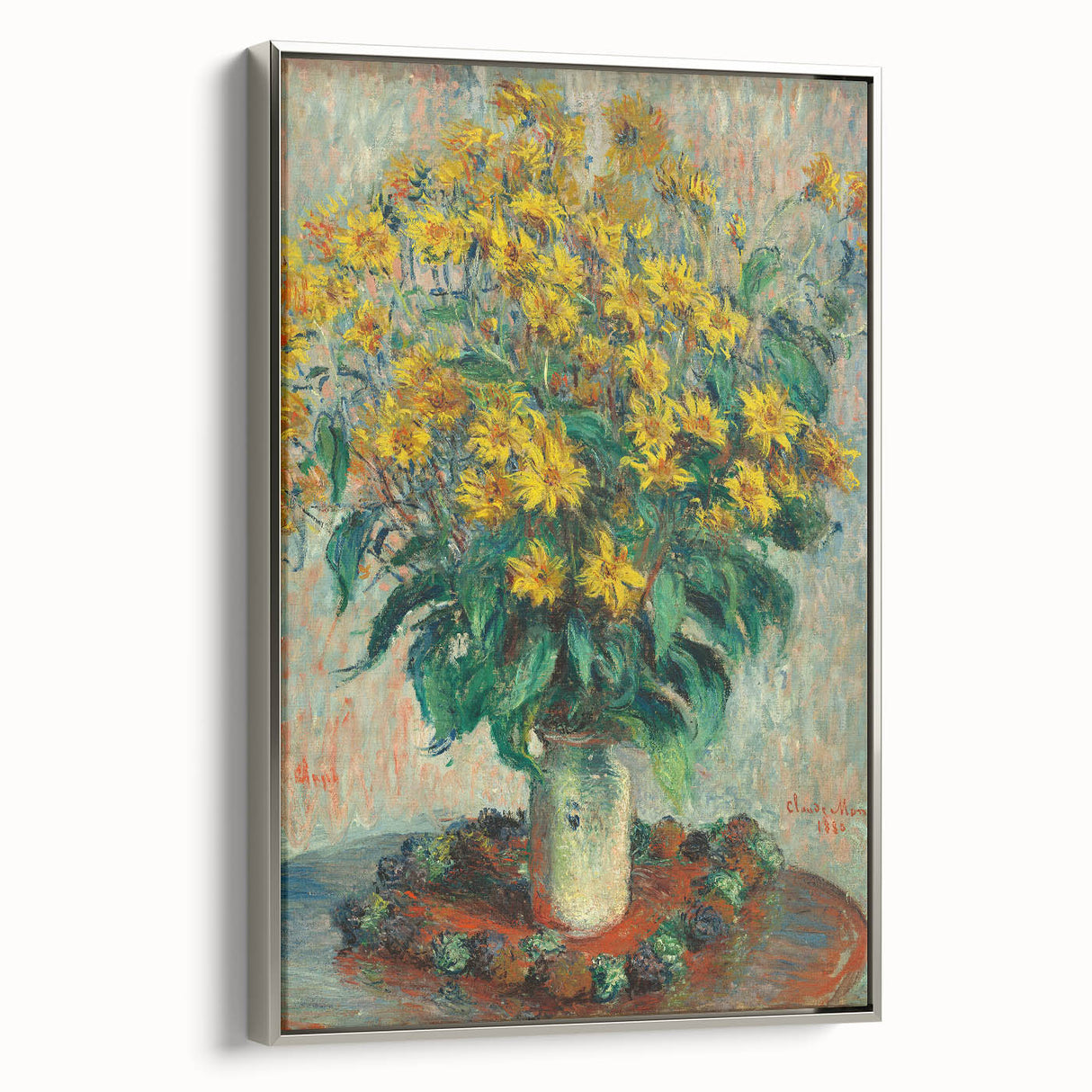 Impressionism Wall Art - Jerusalem Artichoke Flowers by Claude Monet Print