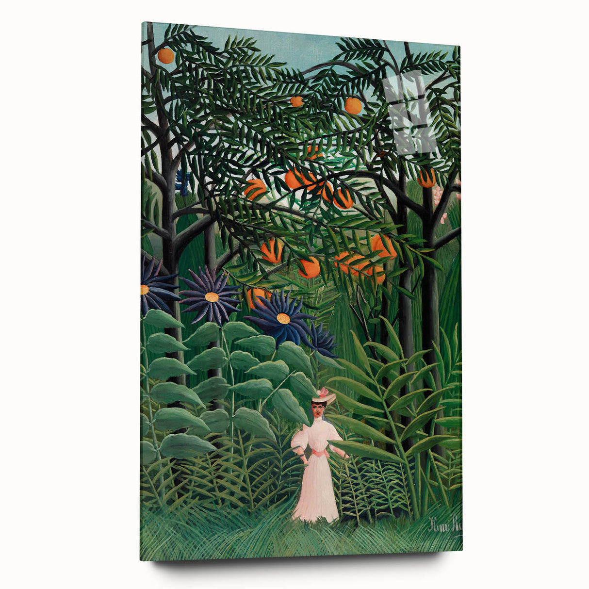 Exotic Forest Wall Art - Rousseau’s Vibrant Jungle Scene with Woman Decor