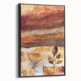 Framed canvas featuring a vintage black and white landscape painting, ideal for bedroom wall decor.