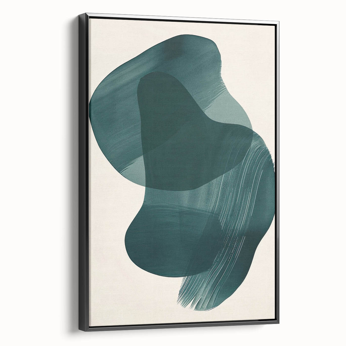 Modern Dining Room Wall Art - Abstract Green Canvas & Framed Print