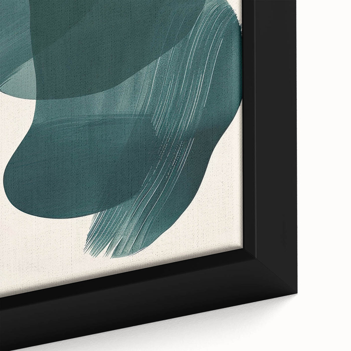 Modern Dining Room Wall Art - Abstract Green Canvas & Framed Print