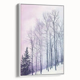 Framed abstract landscape canvas art with a white border, showcasing soft earth tones and fluid shapes, perfect for modern home decor and artistic elegance.