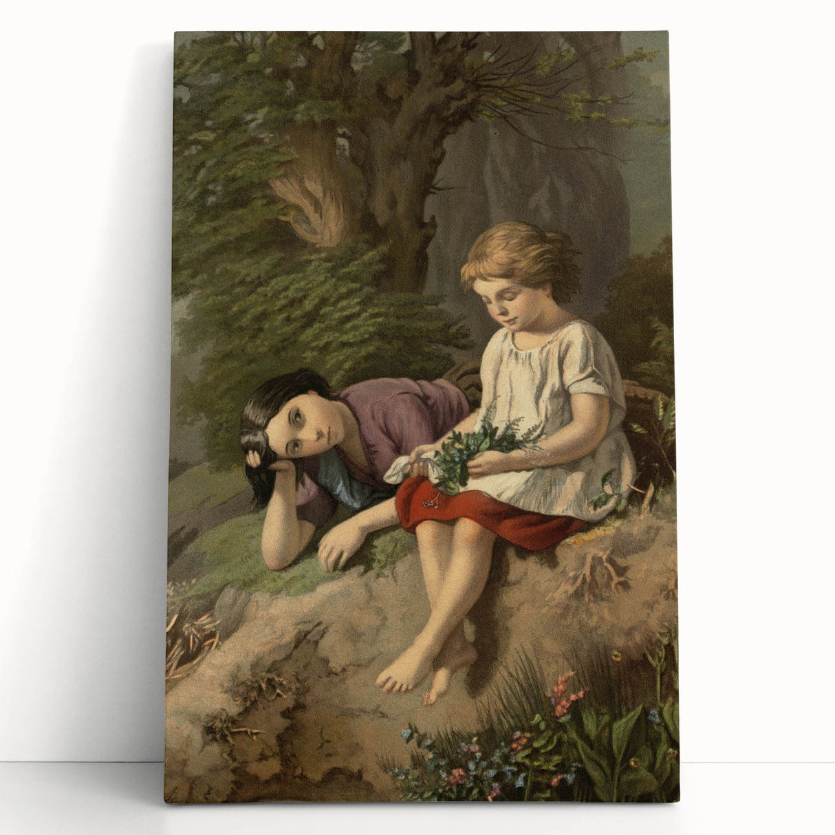 The Sisters Realism Art Print - Classical Realism Canvas for Home Decor