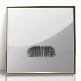 Framed abstract landscape artwork in gold-acrylic finish, showcasing vibrant colors and dynamic shapes, perfect for modern home decor. Ideal for enhancing interiors with a touch of elegance and style.