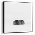 Framed abstract landscape canvas art showcasing vibrant colors and dynamic shapes, presented in a sleek black frame, ideal for modern home decor.