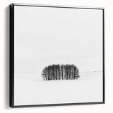 Framed abstract landscape canvas art showcasing vibrant colors and dynamic shapes, presented in a sleek black frame, ideal for modern home decor.