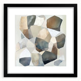 Minimalist Abstract Wall Art – Stone-Inspired Brown & Gray Canvas