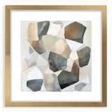 Minimalist Abstract Wall Art – Stone-Inspired Brown & Gray Canvas