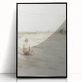 Framed abstract figurative artwork in a sleek black frame, showcasing vibrant colors and dynamic shapes, ideal for modern home decoration and artistic expression.
