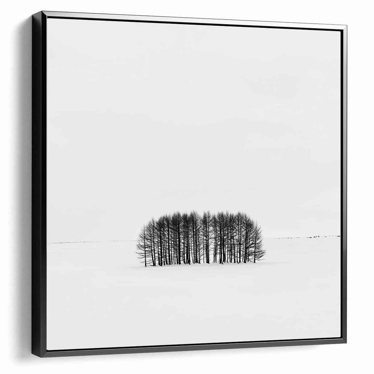 Abstract landscape framed canvas artwork showcasing a blend of muted earth tones and vibrant accents, displayed in a sleek black frame, perfect for modern decor.