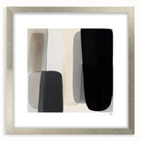 Modern Monochrome Abstract Wall Art – Black, Gray & Beige Canvas