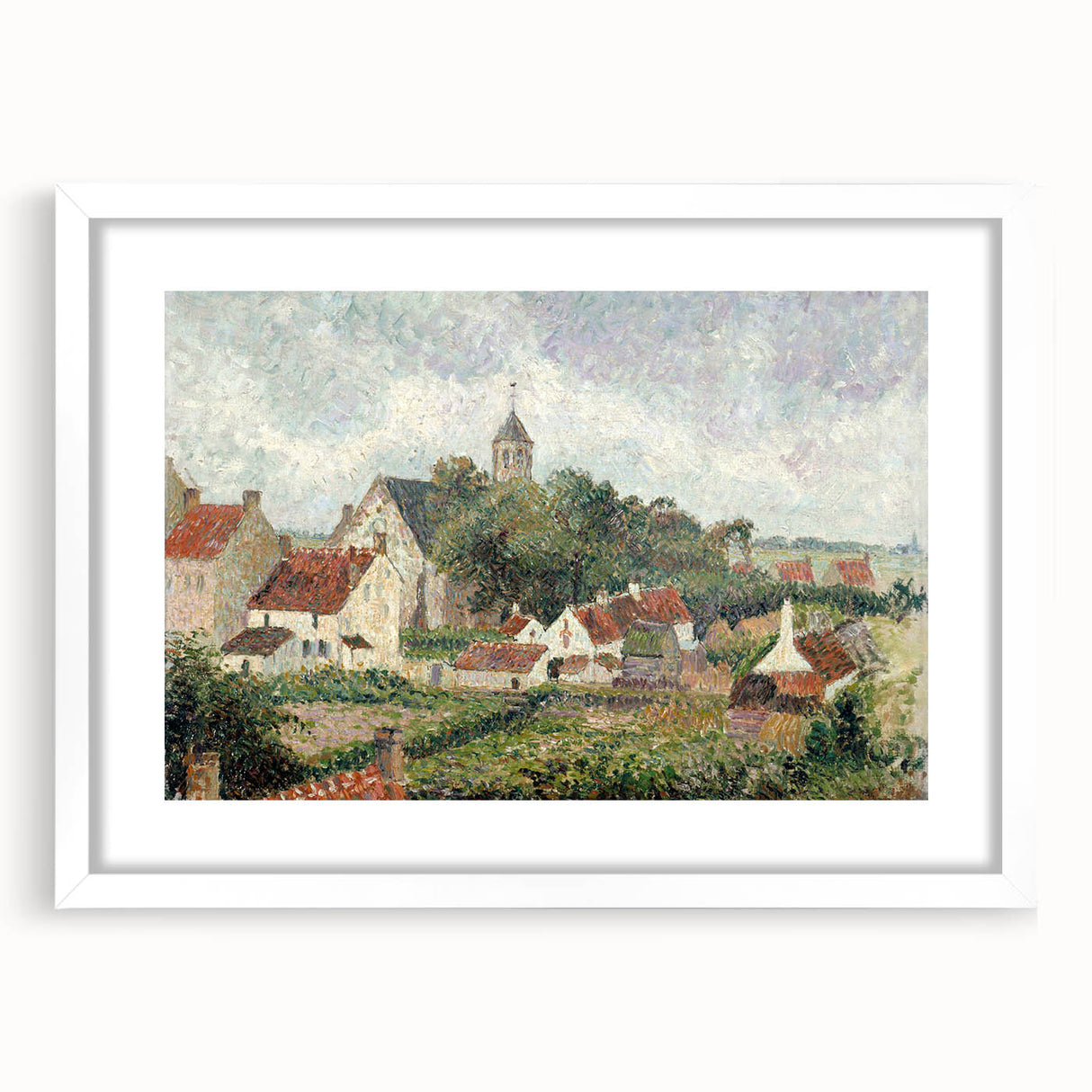 Impressionist Village Scene - Knocke Village by Camille Pissarro Print