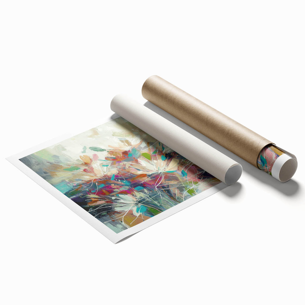 Modern Dining Room Art - Elegant Floral Canvas for Dining Spaces