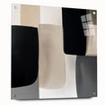 Minimalist Abstract Wall Art – Black, Beige & Gray Modern Canvas