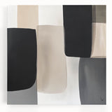 Minimalist Abstract Wall Art – Black, Beige & Gray Modern Canvas