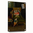 Baroque Bedside Scene: Classic Art Print with Emotional Intimacy