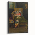 Baroque Bedside Scene: Classic Art Print with Emotional Intimacy