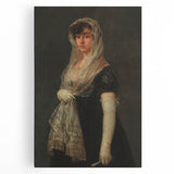 Romanticism Art - Young Lady Wearing a Mantilla by Francisco de Goya