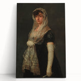 Romanticism Art - Young Lady Wearing a Mantilla by Francisco de Goya