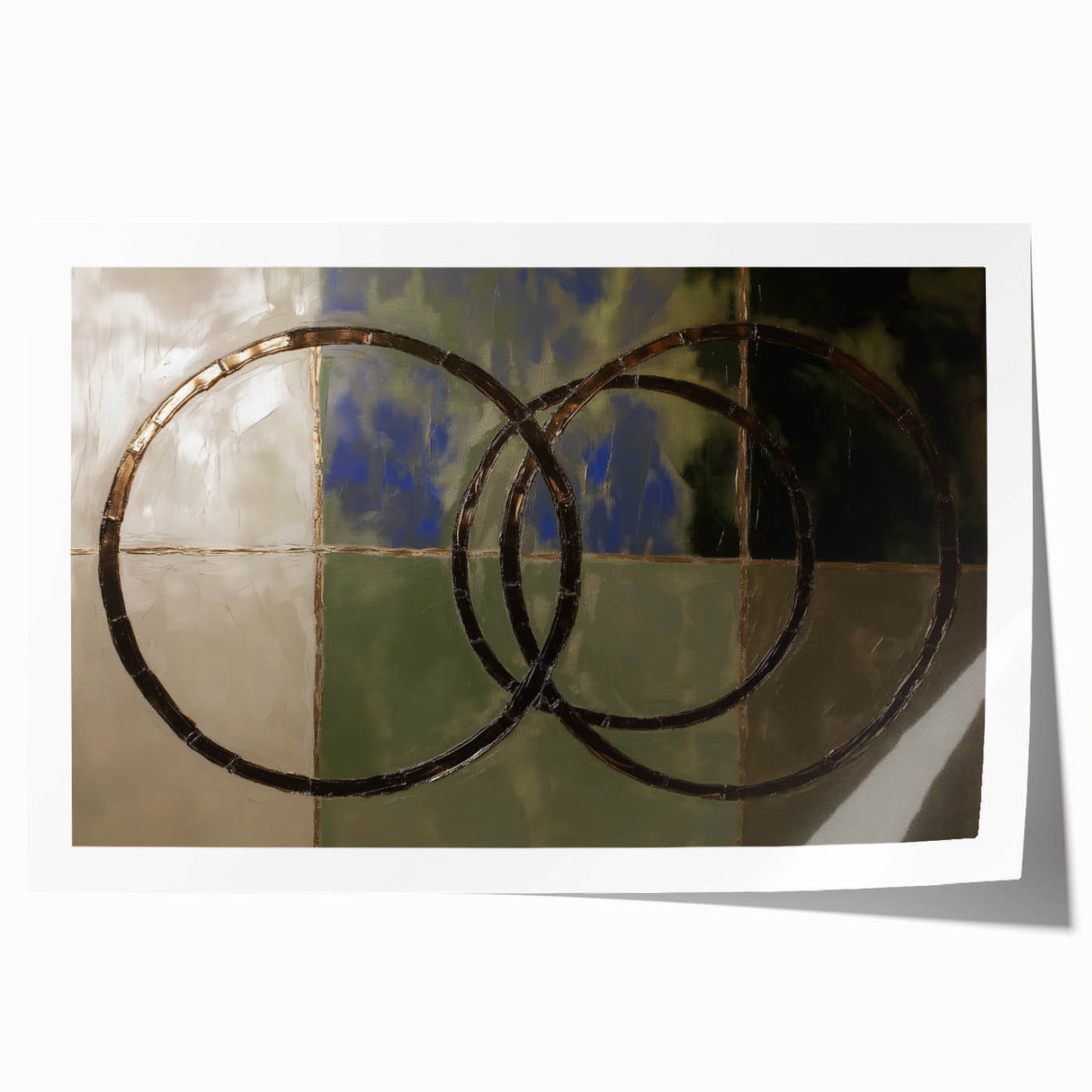 Geometric Abstract Living Room Wall Art – Modern Canvas Decor
