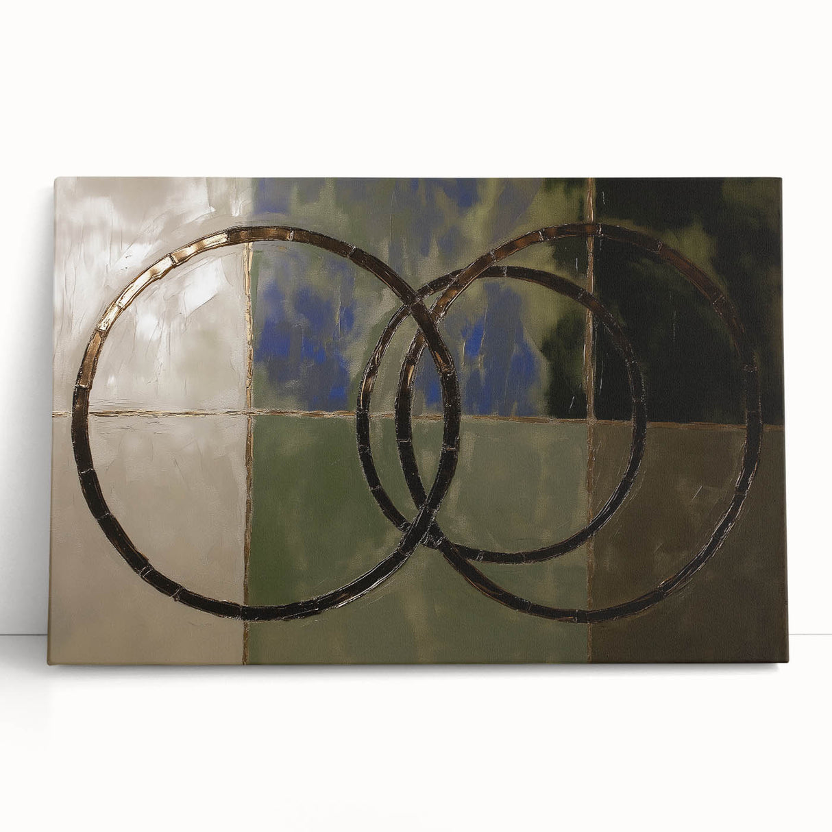 Geometric Abstract Living Room Wall Art – Modern Canvas Decor