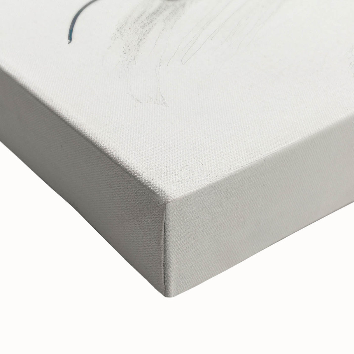Close-up of an abstract figurative stretched canvas artwork showcasing vibrant colors and intricate textures, perfect for modern home decor and artistic expression.