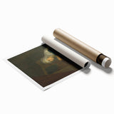 Baroque Woman with Scales: Classic Art Print with Subtle Elegance