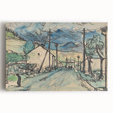 Expressionist Art - Sad Man in the Village by Arnold Peter Weisz-Kubínčan