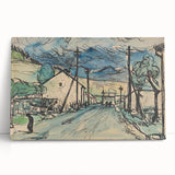 Expressionist Art - Sad Man in the Village by Arnold Peter Weisz-Kubínčan